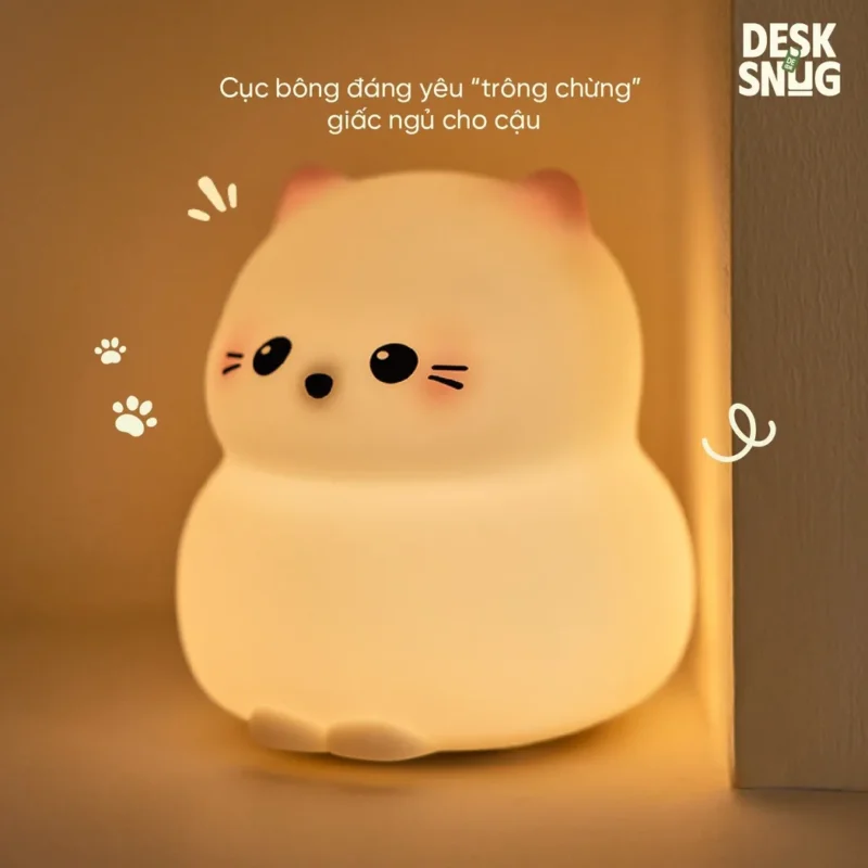 Luminous Usb Rechargeable Glowing Lamp The Good-Pretty-Lovely Fluffy Cat Knight, Furrball - Image 7