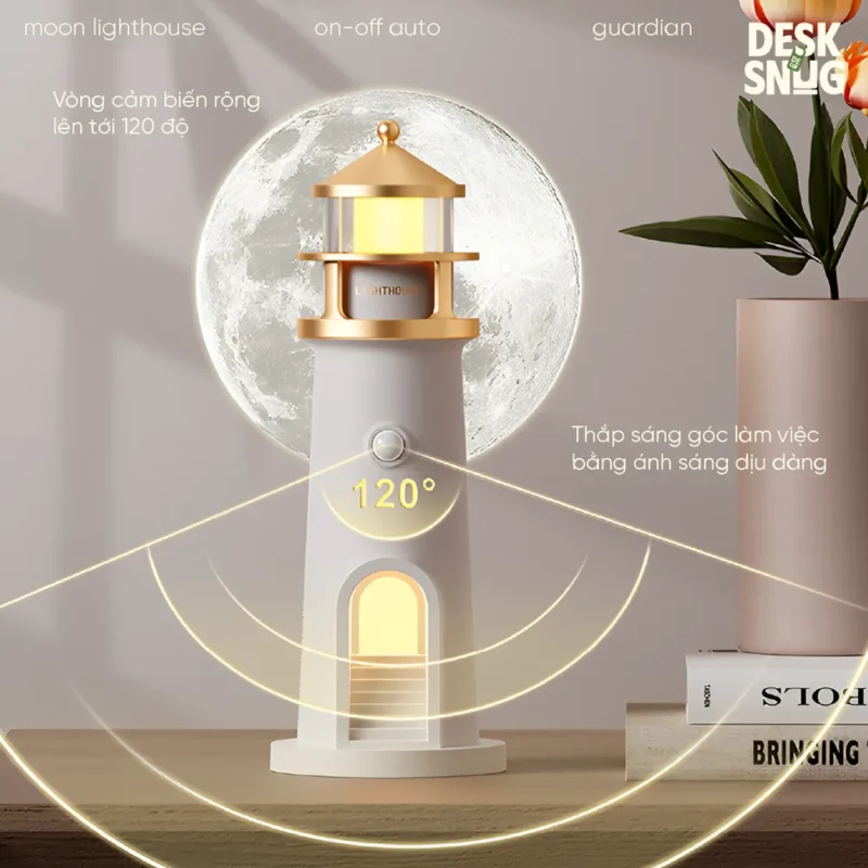 Smart Touch Lamp Lighthouse Interface, Moon Lighthouse - Image 3